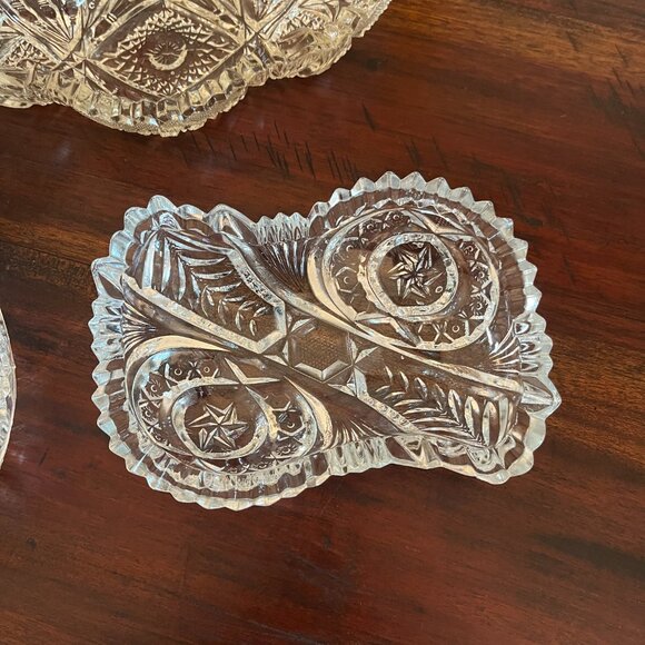 Vintage Imperial Glass Relish Jelly Butter Trinket Dish Cottagecore Grannycore - Picture 3 of 4